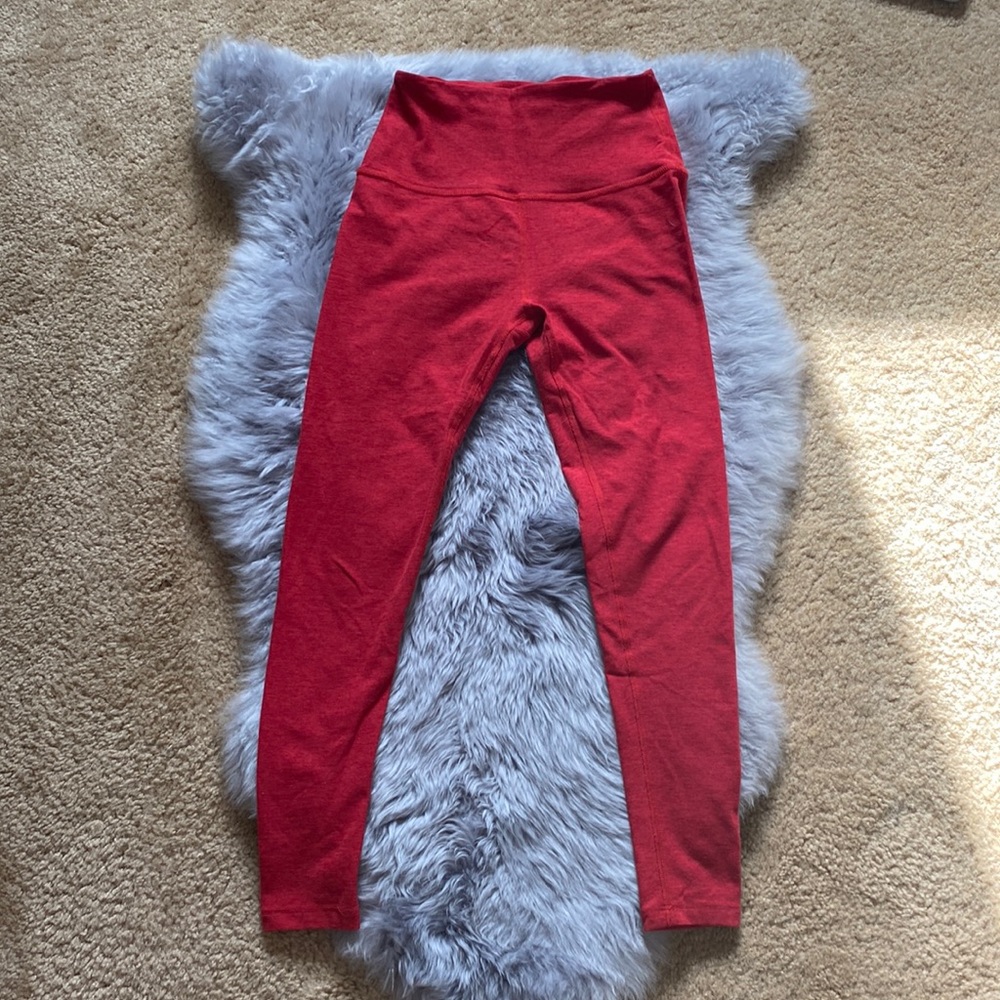 Beyond Yoga currant red spacedye midi high-waisted legging